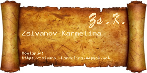Zsivanov Karmelina névjegykártya
